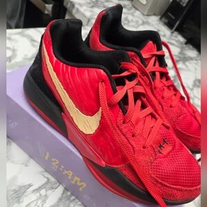 Red and Black Nike Sneakers